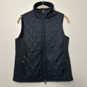LL Bean quilted fleece lined vest, small, black, very good condition